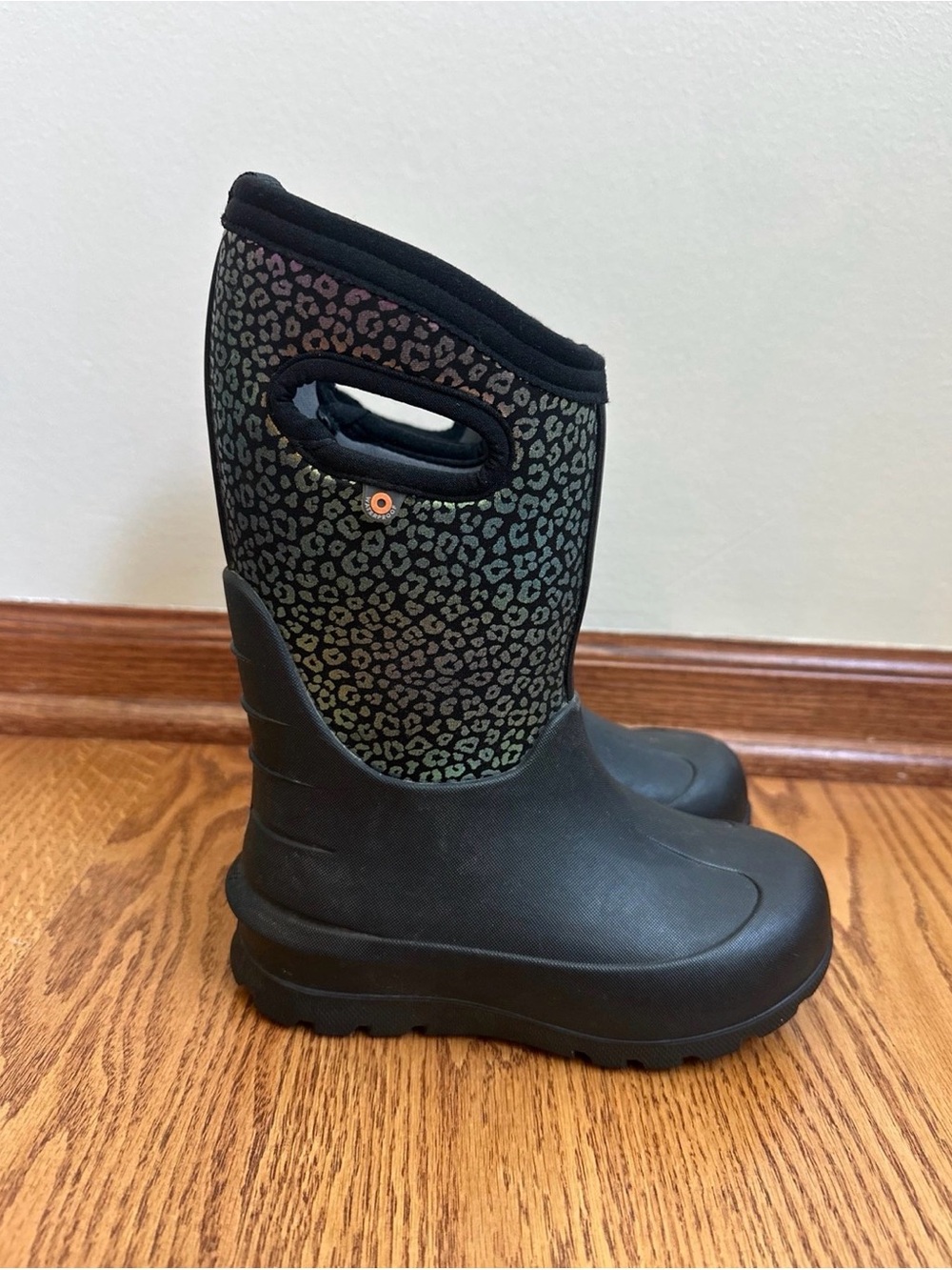 Bogs Waterproof Snow Boots Girls 12 Animal Print Iridescent